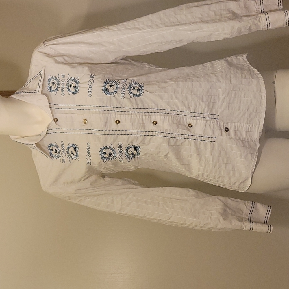 White embroidered shirt